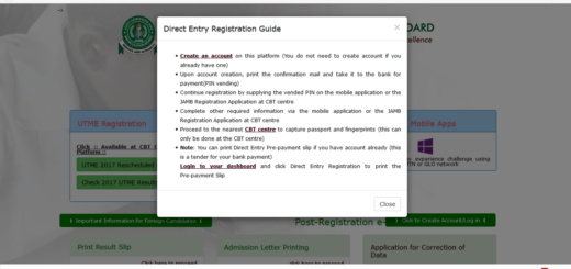 is how 2018 much direct entry Create Profile 5 Minutes   In Profile Creation JAMB JAMB