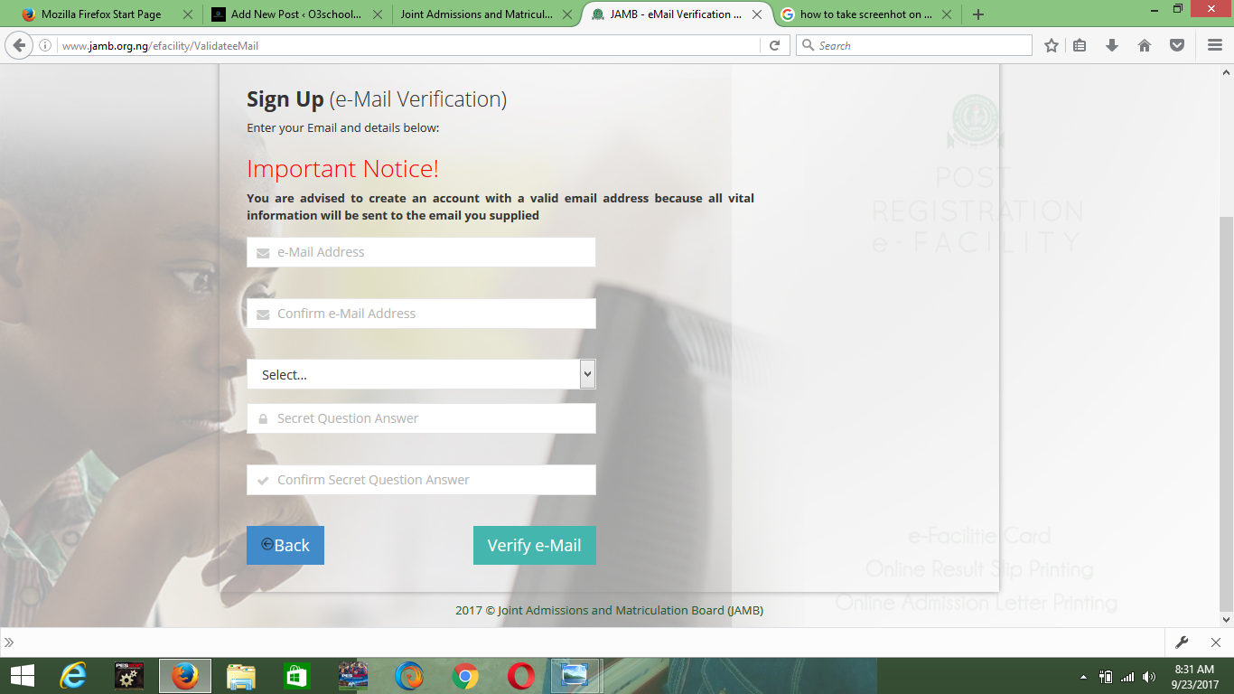 Jamb profile creation 2024 2025 jamb ng jamb profile creation