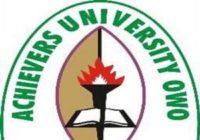 Achievers University Part Time Degree Admission Form
