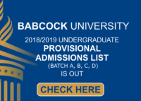 Babcock University Admission List