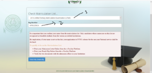 How To Check If You have Successfully Matriculated