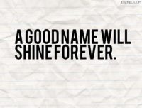 Importance Of Making A Good Name