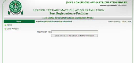 JAMB Admission Status