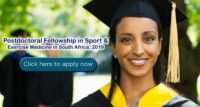 Postdoctoral Fellowship In Sport & Exercise Medicine At Stellenbosch University In South Africa