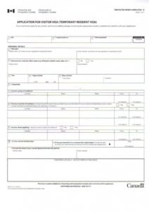 Canada Visa Application Form