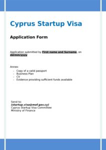Cyprus Visa Application Form