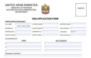 pakistan visit visa application form dubai