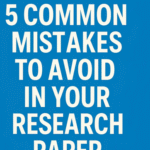 Common Mistakes In Term Papers