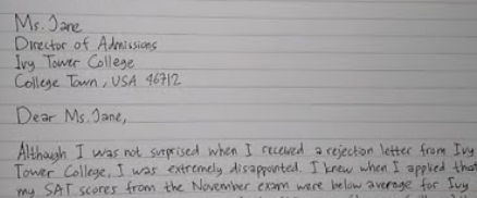 How do I write a college appeal letter