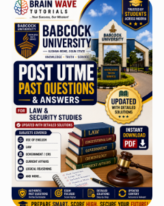 Babcock University Post UTME Past Questions and Answers PDF for Law and Security Studies