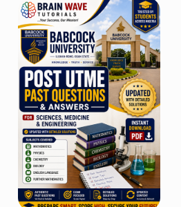 Babcock University Post UTME Past Questions and Answers PDF for Sciences Medicine and Engineering