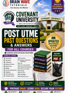 Covenant University Post UTME Past Questions and Answers PDF for All Courses