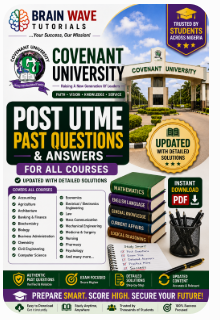 Covenant University Post UTME Past Questions and Answers PDF for All Courses