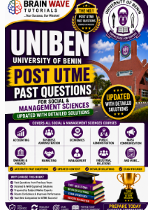 UNIBEN Social & Management Sciences Post UTME Past Questions