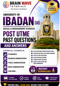 University of Ibadan (UI) Social & Management Sciences Post UTME Past Questions