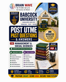 Babcock University Post UTME Past Questions for Management and Social Sciences